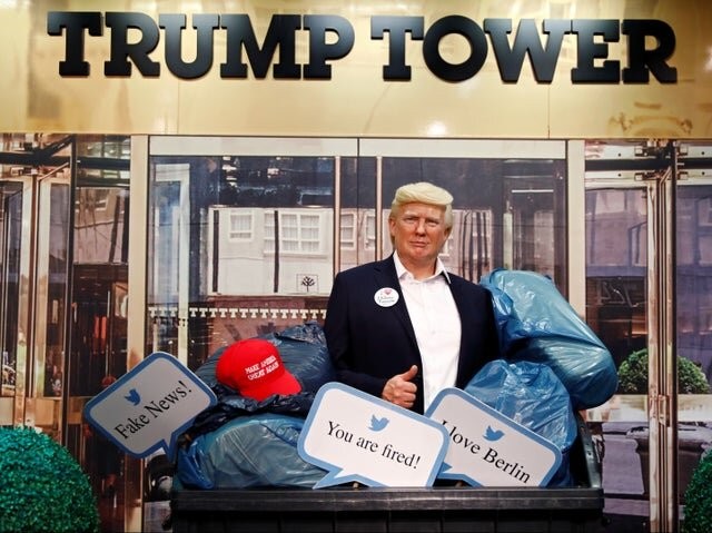 مجسمه ترامپ به سطل زباله انتقال داده شد | عکس
