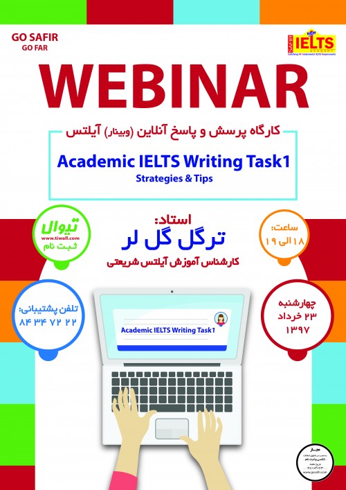 عکس وبینار Academic IELTS Writing Task 1Strategies & Tips