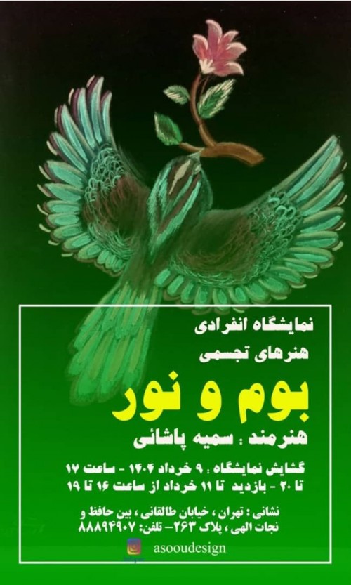 عکس نمایشگاه نمایشگاه انفرادی هنرهای تجسمی بوم و نور