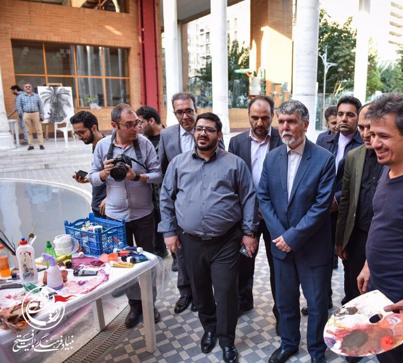 بازدید وزیر فرهنگ و ارشاد اسلامی از کارگاه «خط و خاطرات» | عکس