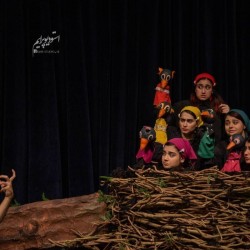 نمایش شش جوجه کلاغ و یک روباه | عکس