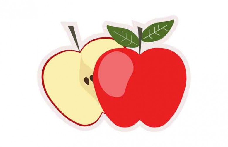 عکس نمایش سیبی که نصف نشد