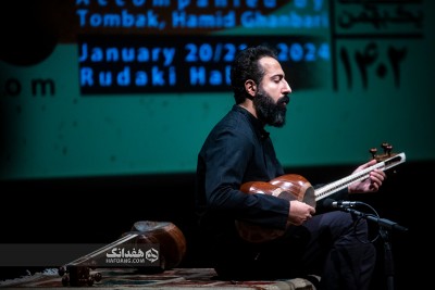 کنسرت بداهه نوازی تار علی‌اصغر عربشاهی با همراهی تنبک حمید قنبری | علی‌اصغر عربشاهی و حمید قنبری روی صحنه رفتند | عکس