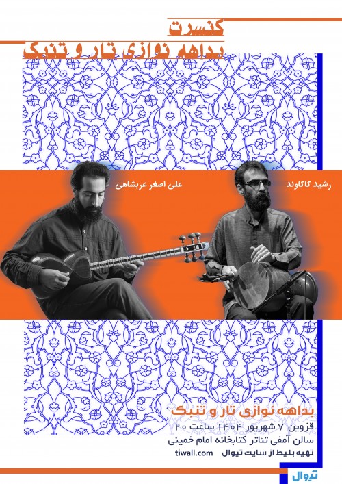 عکس کنسرت بداهه‌نوازی تار و تنبک