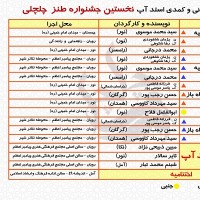  نخستین جشنواره طنز چلچلی در چهار بخش «نمایش، کمدی استندآپ، شعرطنز و داستان طنز» به مناسبت گرامی‌داشت دهه مبارکه فجر در مازندران برگزار می‌شود. | عکس