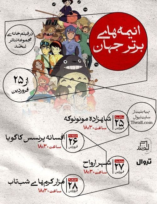 عکس اکران فیلم انیمه‌های برتر جهان